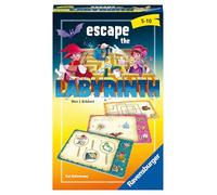 Ravensburger 20543 Escape The Labyrinthe Jeu de Voyage pour 1 à 4 Joueurs, à partir de 5 Ans, Format Compact, Jeu de Voyage