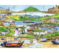 Ravensburger Escape to Cornwall 500 Piece Jigsaw Puzzles for Adults and Kids Age 10 and Up - Beach & Countryside