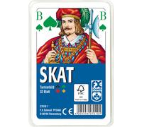Ravensburger FX Schmid Skat Offizielle Turnierkarte Des DSkV, Skatspiel, Traditionelle Spielkarten, Kartenspiel, Karten Spiel, Klarsicht Box, 27010 1