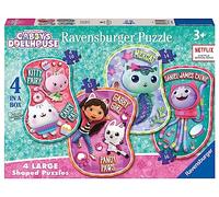 Ravensburger Gabby's Dollhouse Lot de 4 Puzzles 3 Ans ou Plus 72 pièces pour Enfants 70 x 50 cm