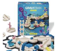 Ravensburger GraviTrax Junior Starter-Set S Ocean - Erweiterbare Kugelbahn für Kinder, Murmelbahn aus umweltfreundlichen Materials mit Themmenwelten, Konstruktionsspielzeug AB 3 Jahren