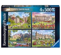 Ravensburger Puzzle Happy Days Royal Residences 4 x 500 pièces – Adultes et enfants dès 10 ans