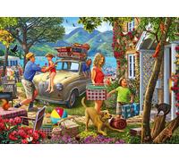 Ravensburger Puzzle Holiday Cottage 1000 pièces – Scène de chalet familial d'été par Steve Read