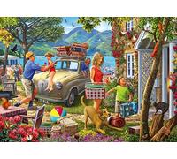 Ravensburger Holiday Cottage Puzzle 1000 pièces - Charmante scène de chalet familial d'été par l'artiste Steve Read