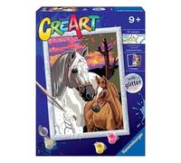 Ravensburger Jeu De Peinture Creart Série D Chevaux Au Coucher Du Soleil