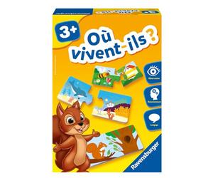 Ravensburger - Jeu Educatif - Où vivent-Ils ? - Découverte des Animaux - Association logique - Développement du langage - A partir de 3 Ans - 24037
