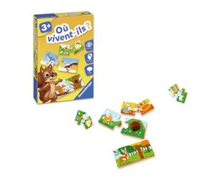 Ravensburger - Jeu Educatif - Où vivent-Ils ? - Découverte des Animaux - Association logique - Développement du langage - A partir de 3 Ans - 24037