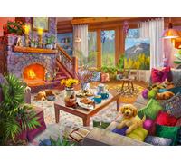 Ravensburger Puzzle Cozy Cabin (12000293) 1000 pièces Multicolore Enfants