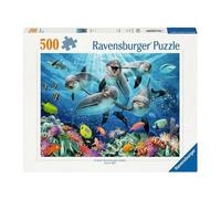 Ravensburger – Puzzle 500 pièces – Dauphins sur le récif de corail – Adultes et enfants dès 12 ans
