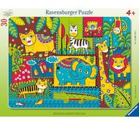 Ravensburger - Jumble animal de la jungle - Puzzle de 30 pièces - Amis colorés de la jungle dans une scène ludique - Pièces faciles à installer pour les jeunes solveurs - Amusement sans écran