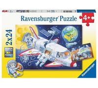 Ravensburger Kinderpuzzle - 05665 Reise durch den Weltraum - 2x24 Teile Puzzle f