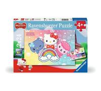 Ravensburger - Puzzle Enfant - Lot de 2 Puzzles 24 pièces - Hello Kitty - Fille ou garçon dès 4 Ans - Puzzle de qualité supérieure - 2 Posters à Taille réelle - Quotidien & Famille - 12001034