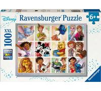 Ravensburger Kinderpuzzle - 12004118 Disney Multicharacter - Puzzle pour enfants à partir de 6 ans, avec 100 pièces en forme XXL 12004118