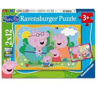 Ravensburger Kinderpuzzle 2x24 Teile - Peppa Wutz - Gute Nacht, Peppa!