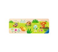 Ravensburger Kinderpuzzle - Les enfants des animaux dans le jardin - Puzzle en bois de 5 pièces pour les enfants à partir de 1,5 ans