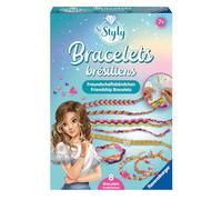 Ravensburger - Kit Bracelets Brésiliens So Styly - Dès 7 ans - 8 réalisations - 6 couleurs de fil - 70 Perles - Création de Bijoux - Bracelets d'amitié - Activité Créative - 18376