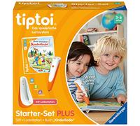Ravensburger Kit de démarrage Tiptoi Plus 00159 : Stylo et Livre Mes Plus Belles chansons pour Enfants, avec Station de Recharge