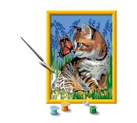 Ravensburger Jeu créatif CreArt Série D Chat et Papillon Peinture au numéro dès 9 ans 28935