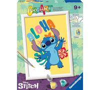 Ravensburger – Kit peinture par numéros CreArt Série D Stitch Disney, planche pré-imprimée, pinceau