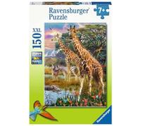 Ravensburger Kleurrijke savanne 12943 Puzzle coloré pour Enfants à partir de 7 Ans, avec 150 pièces au Format XXL, argenté