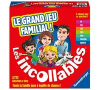 Jeu de Quiz Les Incollables Le grand jeu familial Ravensburger - 7 niveaux de difficulté - Dès 6 ans
