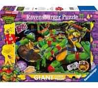 Ravensburger - Puzzle Les Tortues Ninja - Puzzle à Monter au Sol - 60 pièces géantes - Puzzle avec des Amis - Puzzle pour Enfants à partir de 4 Ans, Taille Puzzle 70 x 50 cm