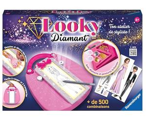 Ravensburger - Looky Diamant - Loisir créatif - Dessin de mode - Diamants - Peintures brillantes - Stylisme - Activité détente et créative - Créativité - Dès 6 ans - 23856 - Version française