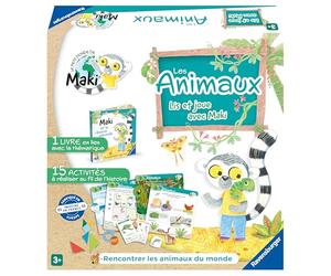 Ravensburger - Maki et la réserve Naturelle - Les Animaux du Monde - Premier Jeu de société pour Enfants - Enfant et Parents - à partir de 3 Ans - Mixte - 22355 - Version française