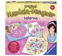 Ravensburger - Mandala Designer - Dessin - Loisir créatif - Pochoirs - Crayons de Couleur Inclus - Ballerina - Danseuses - Activité créative - Enfant - Dès 6 Ans - 29768 - Version française