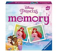 Ravensburger Mini Jeu de mémoire Disney Princess - Jeu de Cartes à Paires Assorti pour Enfants d'âge préscolaire pour Tout-Petits et Enfants de 3 Ans et Plus,Jeu de Voyage de Poche