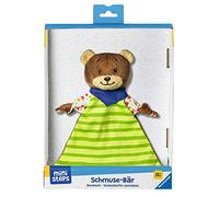 Ravensburger ministeps 4155 Schmuse-Bär 4155, Kuscheltier und Schmusetuch mit Rassel, Baby Spielzeug ab 0 Monate