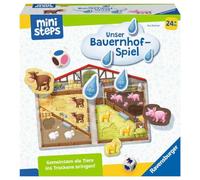 Ravensburger Ministeps 4173 Notre jeu de ferme Premier jeu autour des animaux, des couleurs et des formes - Jouet à partir de 2 ans