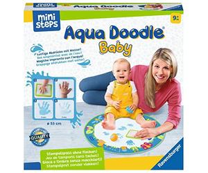 Ravensburger ministeps 4181 Aqua Doodle Baby - Marquage sans taches à l'eau - Premier jeu de tampons pour bébés âgés de 9 mois et plus - Avec tapis en tissu magique, 440 g