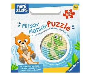 Ravensburger ministeps 4589 Puzzle Plat Pliable Animaux préférés Jouet d'extérieur et de Bain Jouet à partir de 1 an avec Sac en Filet Pratique