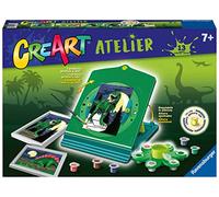 Ravensburger - Mon Fantastique Atelier CreArt, Set avec Béquille Thème Dinosaures Peindre avec Numéros, Jeu Créatif Enfants 7+ Ans