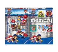 Ravensburger – Multipack Paw Patrol 2 Memory® 48 cartes + 3 puzzles 25/36/49 pièces, 4+ ans