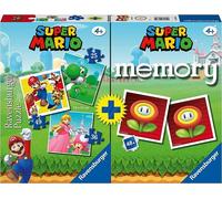 Ravensburger - Multipack Super Mario, Memory® 48 Cartes + 3 Puzzles Enfants de 25/36/49 pièces, 4+ Ans