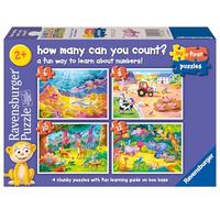 Ravensburger My First Puzzle - How Many Can You Count ? (6: 8: 10 et 12 pièces) Puzzle pour enfants - Chaque pièce est unique, les pièces s'emboîtent parfaitement