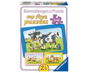 Ravensburger - My First Puzzles - Cadre 3x6 pièces - Les Bons Amis | Fille ou garçon dès 2 ans - Puzzle de qualité supérieure - Carton épais et résistant