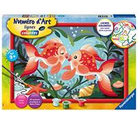 Ravensburger - Numéro d’Art Grand Format - Bisous de Poissons - Loisir créatif - Kit de Peinture par numéros - Activité détente et créative - Dès 7 Ans - 23599 - Version française