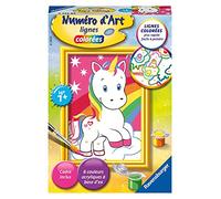 Ravensburger - Numéro d’Art Mini Format - Adorable Licorne - Loisir créatif - Kit de Peinture par numéros - Activité détente et créative - Dès 7 Ans - 28525 - Version française
