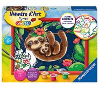 Ravensburger - Numéro d’Art Moyen Format - Paresseux - Loisir créatif - Kit de Peinture par numéros - Activité détente et créative - Dès 9 Ans - 28769 - Version française
