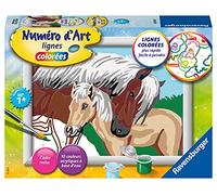 Ravensburger - Numéro d’Art Petit Format - Jument et Son Poulain - Loisir créatif - Kit de Peinture par numéros - Activité détente et créative - Dès 7 Ans - 28791 - Version française