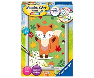 Ravensburger - Numéro d’Art Petit Format - Renard - Loisir créatif - Kit de Peinture par numéros - Activité détente et créative - Dès 7 Ans - 28768 - Version française