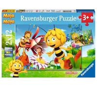 Ravensburger - Pack de 2 Puzzle Maya l'abeille pré de fleurs 12 pièces, 07594