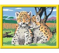 Ravensburger Peinture par numéros 28486 - Petits léopards - Pour enfants à partir de 9 ans
