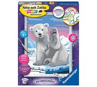 Ravensburger Peinture par numéros 28985 - Bonjour, Petit Ours Polaire - Peinture par numéros pour Enfants à partir de 9 Ans