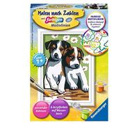 Ravensburger 296811 Peinture Numéro D'art Set Chiots Lignes Colorées