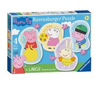 Ravensburger Peppa Pig 4 Grands Casse-Tête En Forme De Puzzle (10,12,14,16pc)