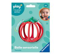 Ravensburger Play+ - Balle Sensorielle Tomate Silicone Dès 6 Mois - Balle Activité Bébé et Hochet de Dentition - Jouet Multi-Sensoriel - Motricité et Éveil - 34013